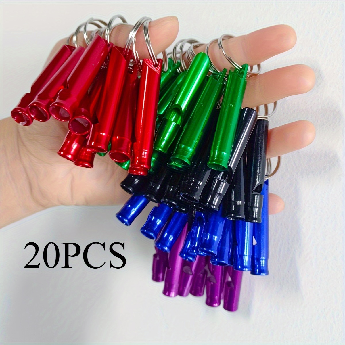 Emergency Whistle Loud - 20pcs Aluminum Emergency Whistle for Camping