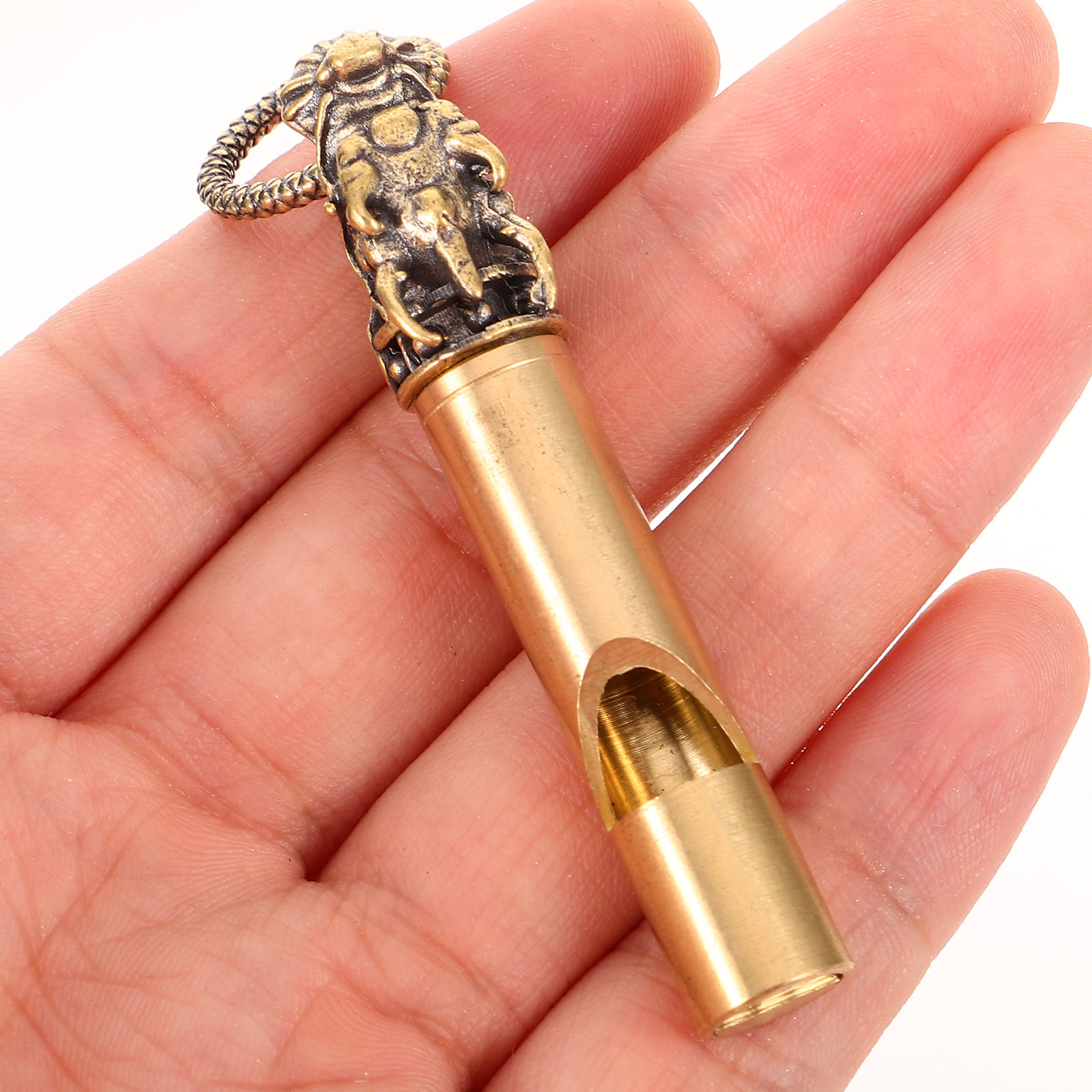 Emergency Whistle Loud - Copper Animal Head Whistle Decorative Hanging