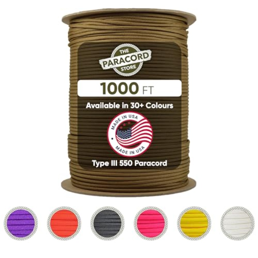 Para Cord 1000Ft - Type III 550 Paracord - 1000