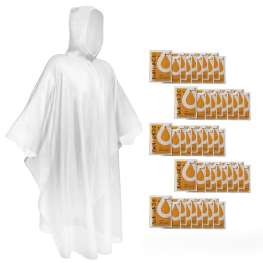 Emergency Poncho Rain - Disposable Rain Ponchos Emergency Clear Poncho