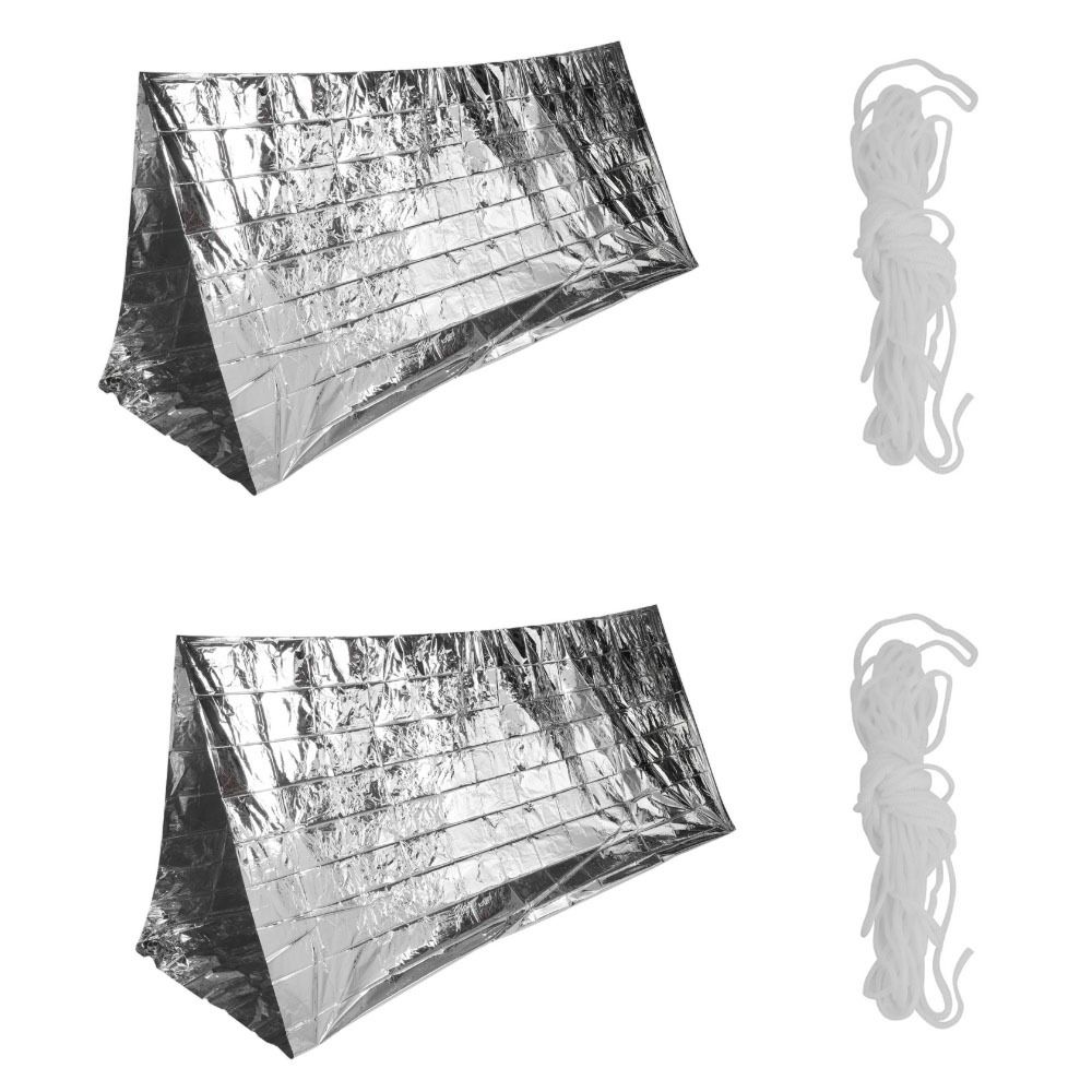 2 Pcs Durable Reflective Emerg - Survival Blanket Reflective recension och pris