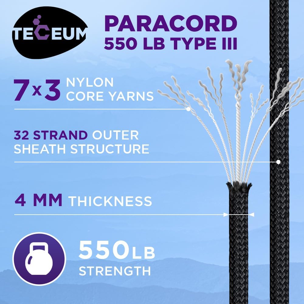 Reflective Paracord Rope 1000f - Para Cord 1000Ft recension och pris
