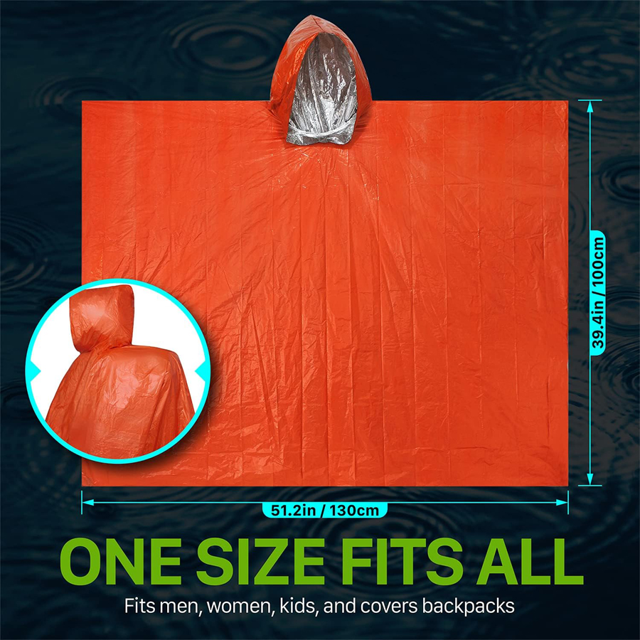 3/5-Pack Emergency Poncho Set  - Emergency Poncho Rain recension och pris