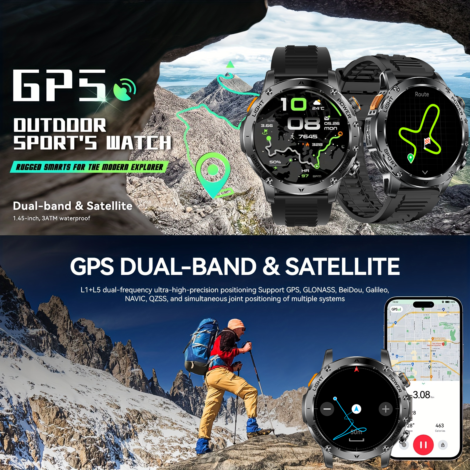 2025 New GPS Outdoor Sports Sm - Compass Lensatic recension och pris