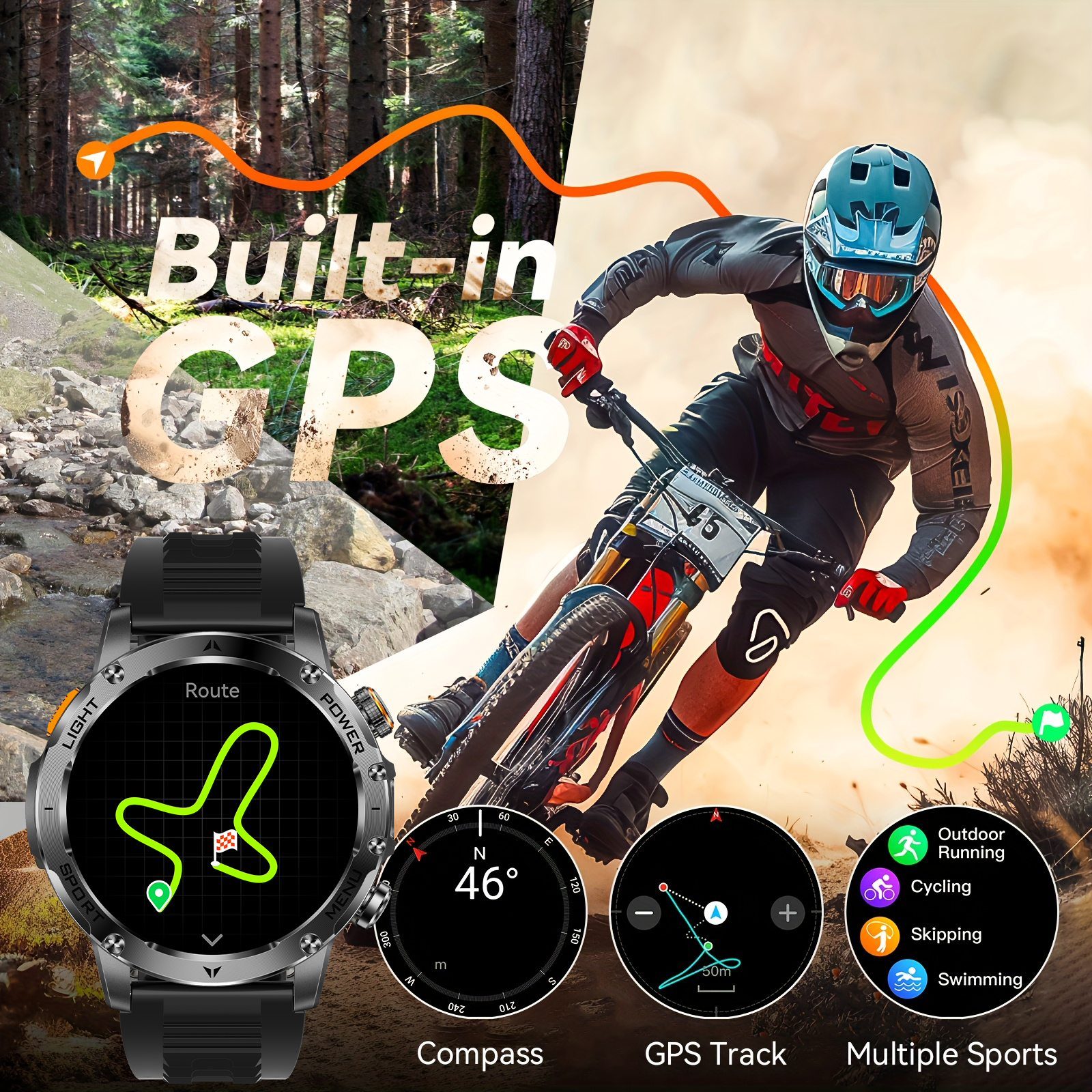 2025 New GPS Outdoor Sports Sm - Compass Lensatic recension och pris