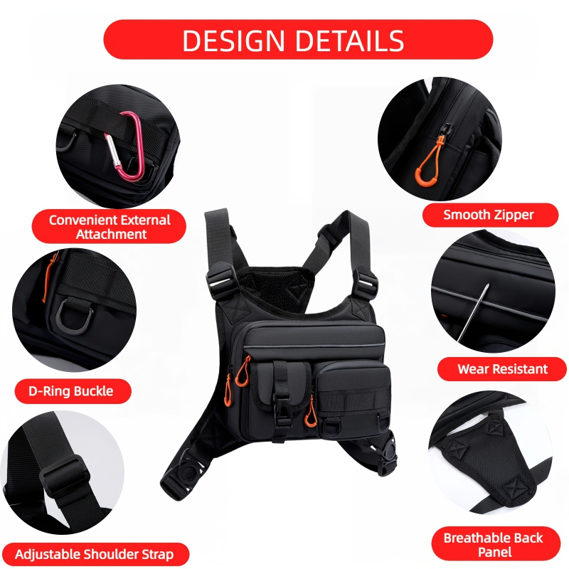 Men's Tactical Chest Bag, Runn - Fishing Kit Compact recension och pris