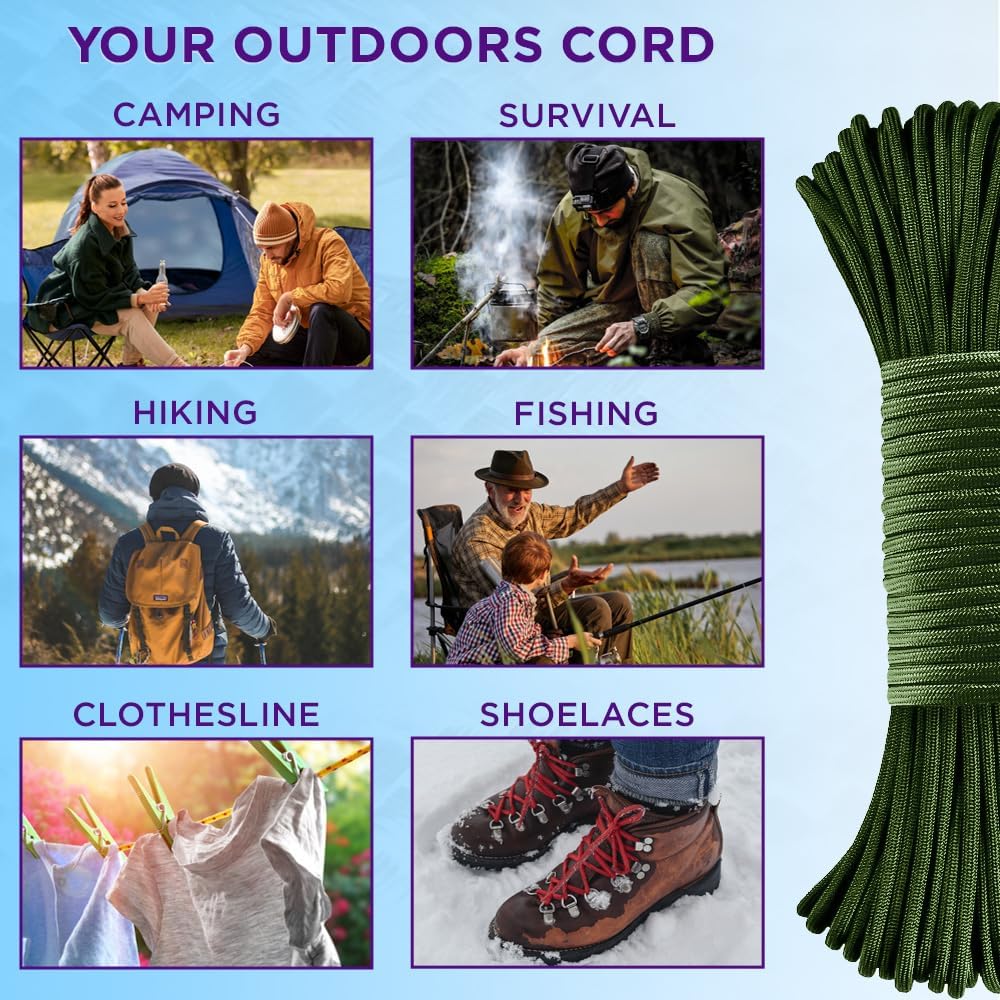 Reflective Paracord Rope 1000f - Para Cord 1000Ft recension och pris