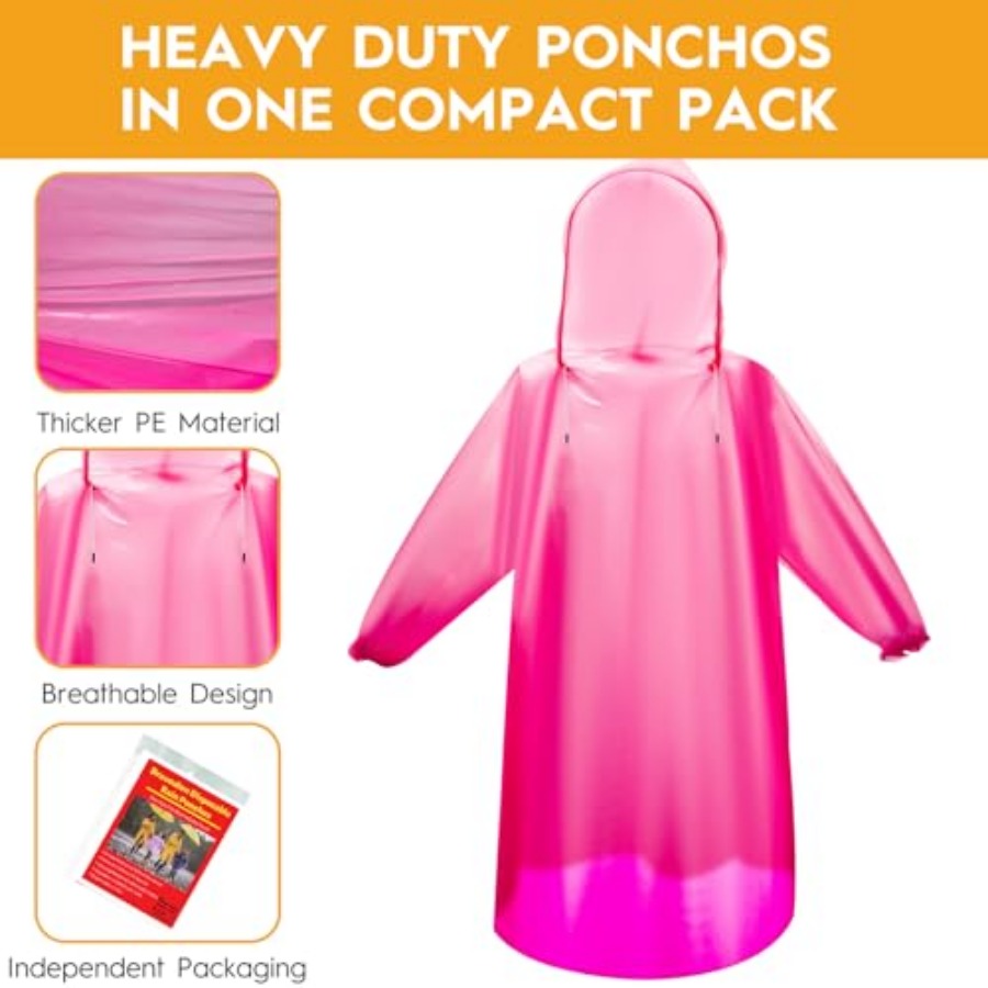 and and Disposable Rain Poncho - Emergency Poncho Rain recension och pris