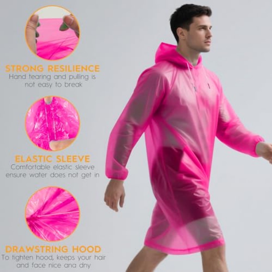 and and Disposable Rain Poncho - Emergency Poncho Rain recension och pris