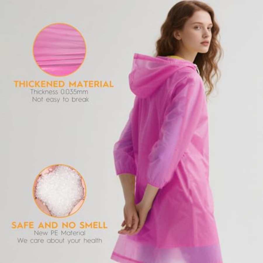 and and Disposable Rain Poncho - Emergency Poncho Rain recension och pris
