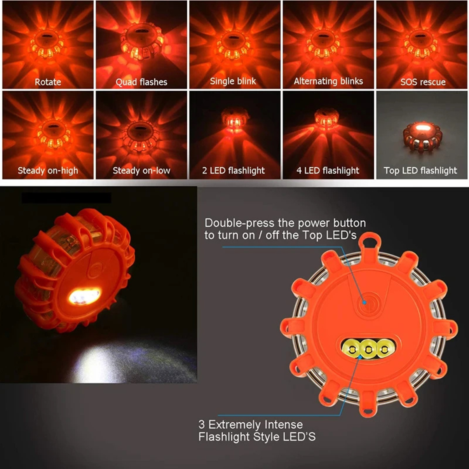 3PCS LED Road Flares Emergency - Signal Flare Kit recension och pris