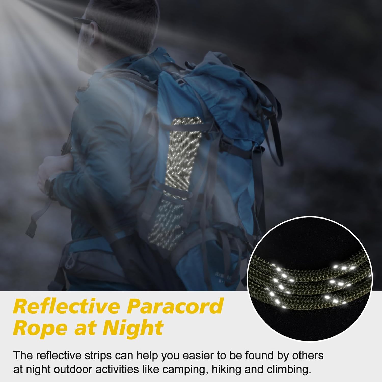 1000lb Reflective Paracord 4mm - Para Cord 1000Ft recension och pris