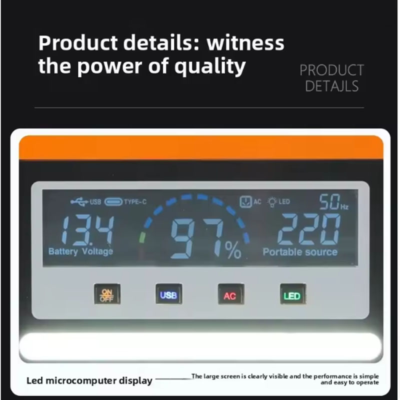 Original 220V 40AH Portable Po - Solar Emergency Charger recension och pris