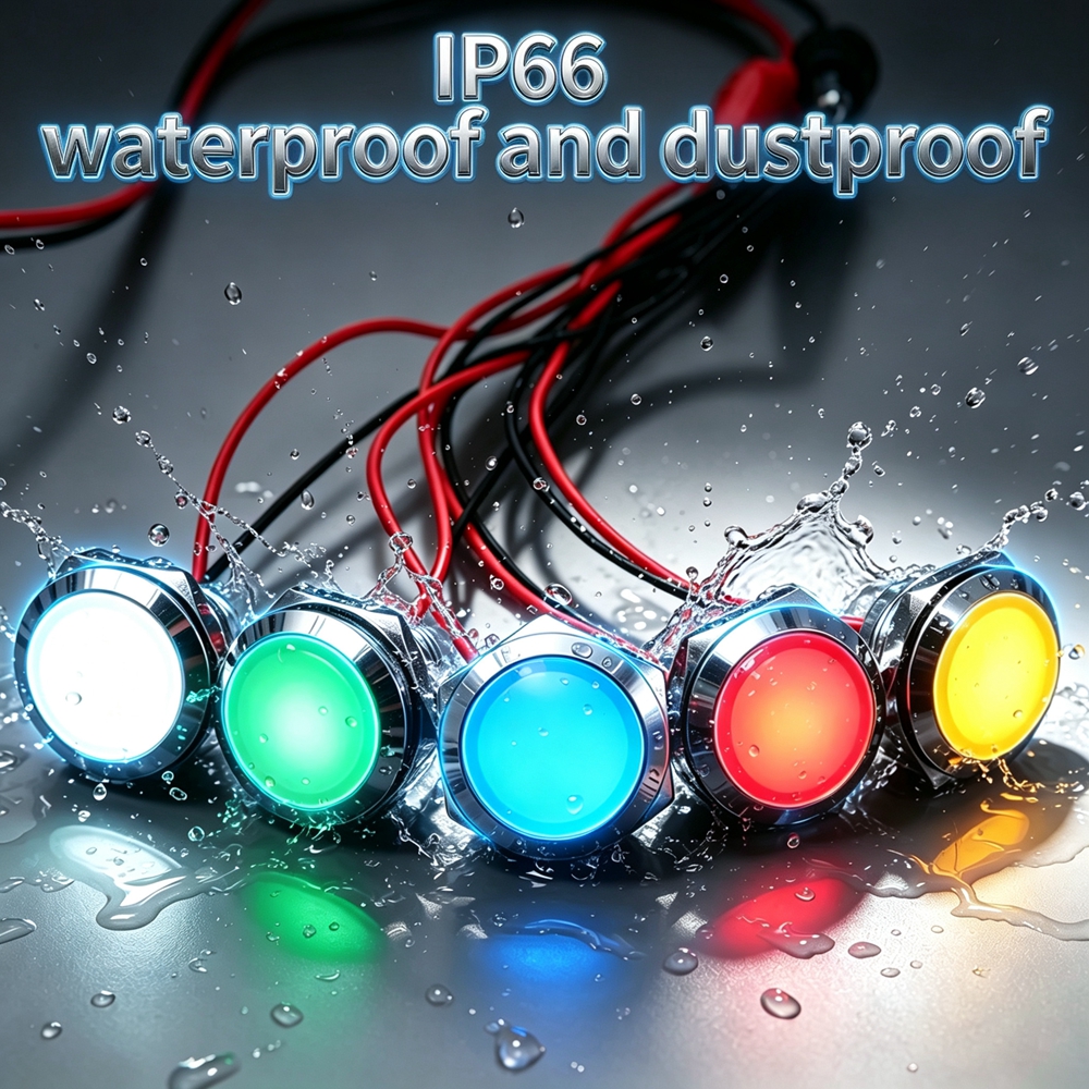 12mm 16mm 19mm 22mm Metal LED  - Signal Panel Orange recension och pris