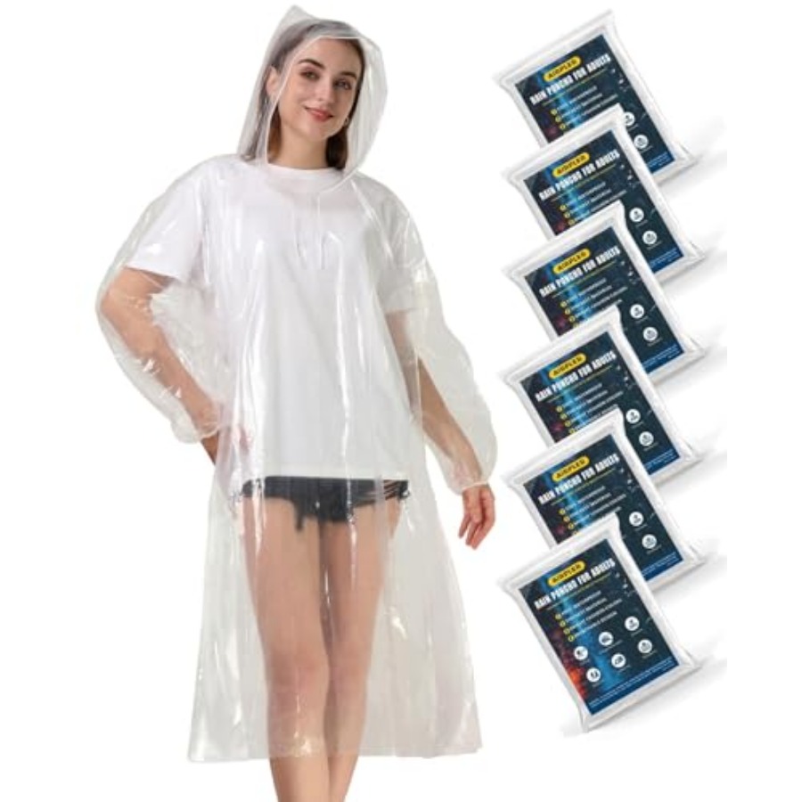 Disposable Rain Ponchos for Ad - Emergency Poncho Rain recension och pris