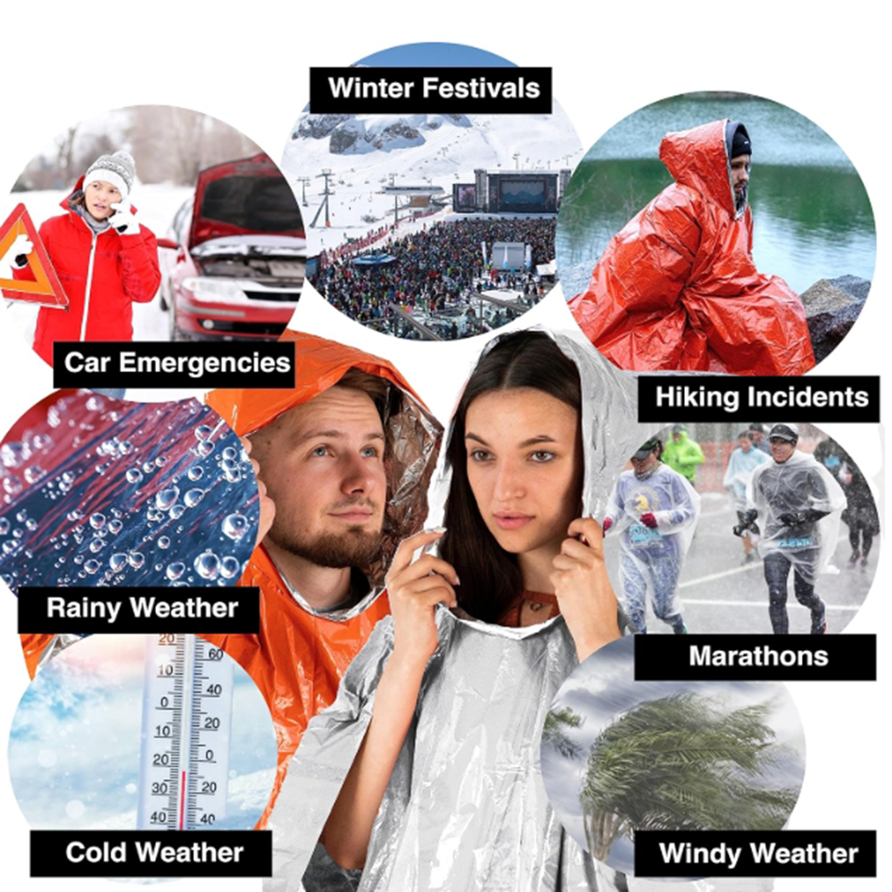 Portable Outdoor Emergency Rai - Emergency Poncho Rain recension och pris