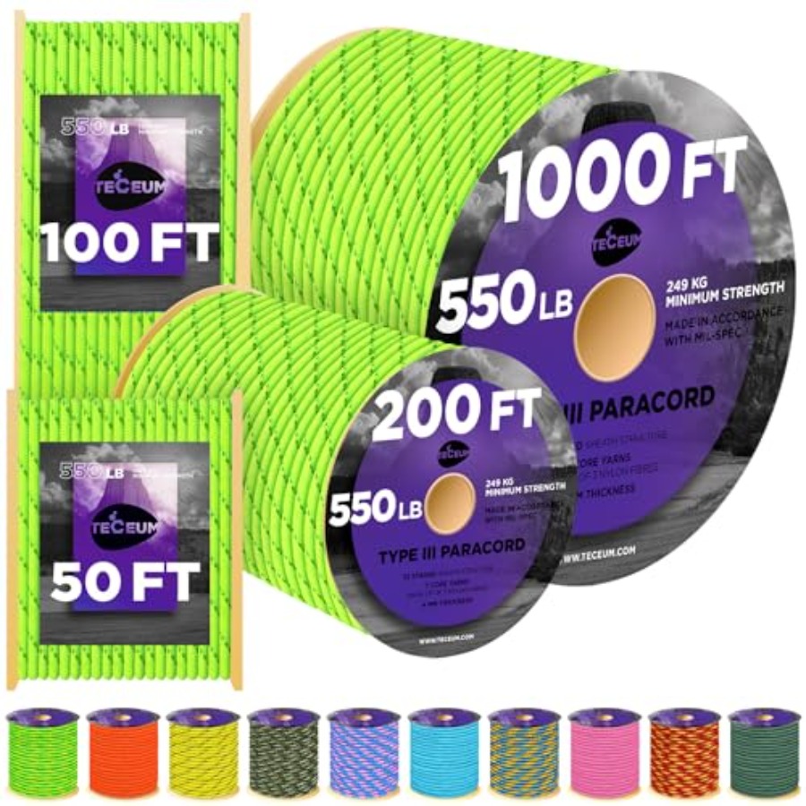 Reflective Paracord Rope 1000  - Para Cord 1000Ft recension och pris