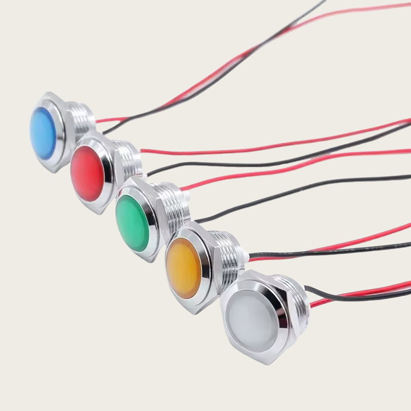 12mm 16mm 19mm 22mm Metal LED  - Signal Panel Orange recension och pris