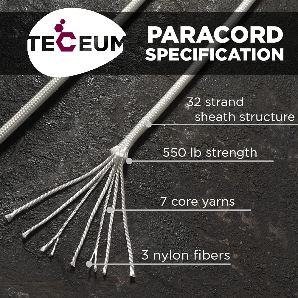 Paracord Type III 550 White 10 - Para Cord 1000Ft recension och pris