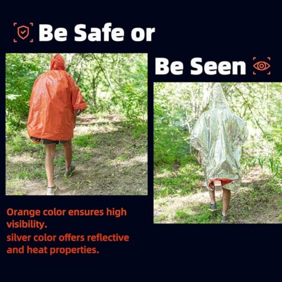 Thickened Emergency Rain Ponch - Emergency Poncho Rain recension och pris