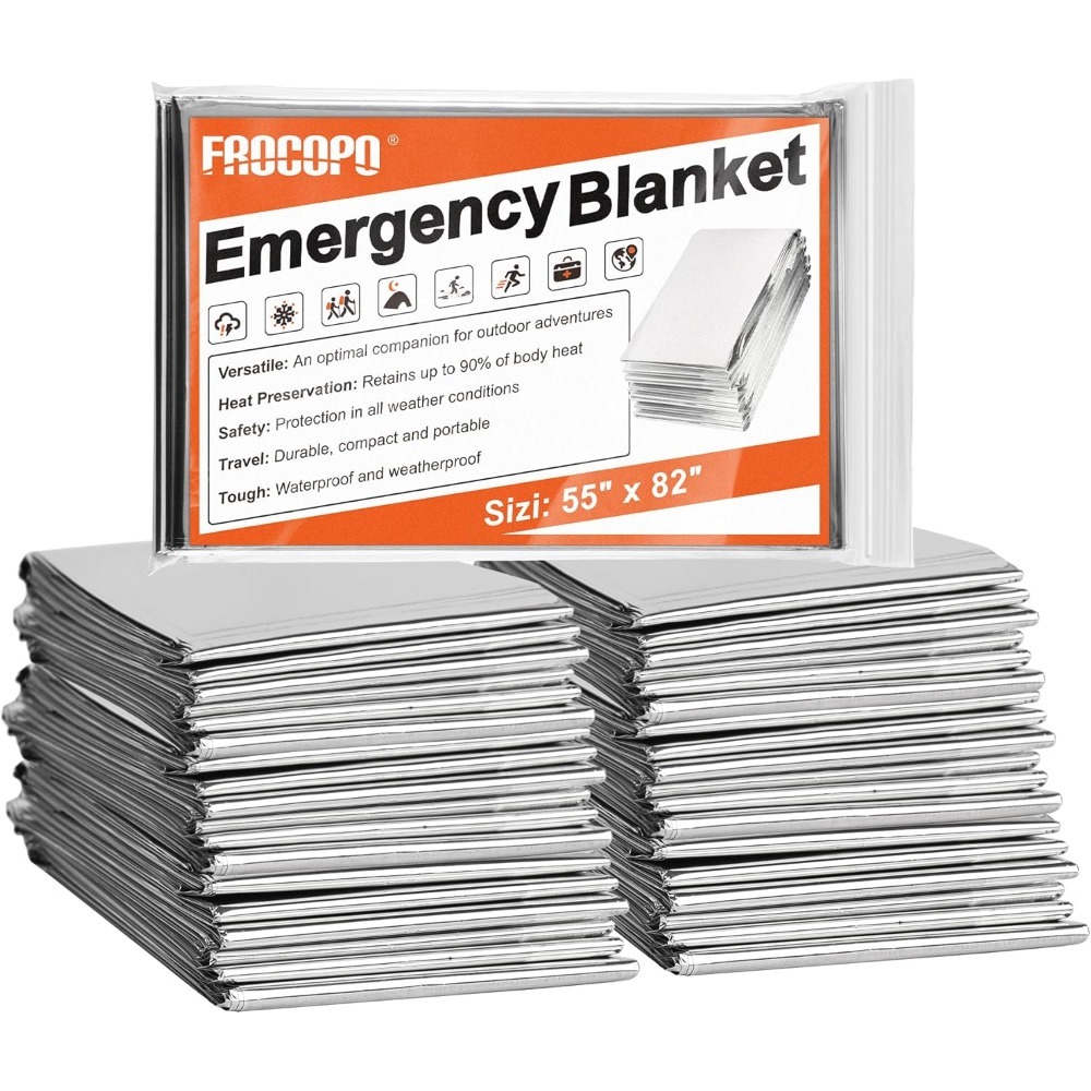 6 Pack Emergency Mylar Blanket - Survival Blanket Reflective recension och pris