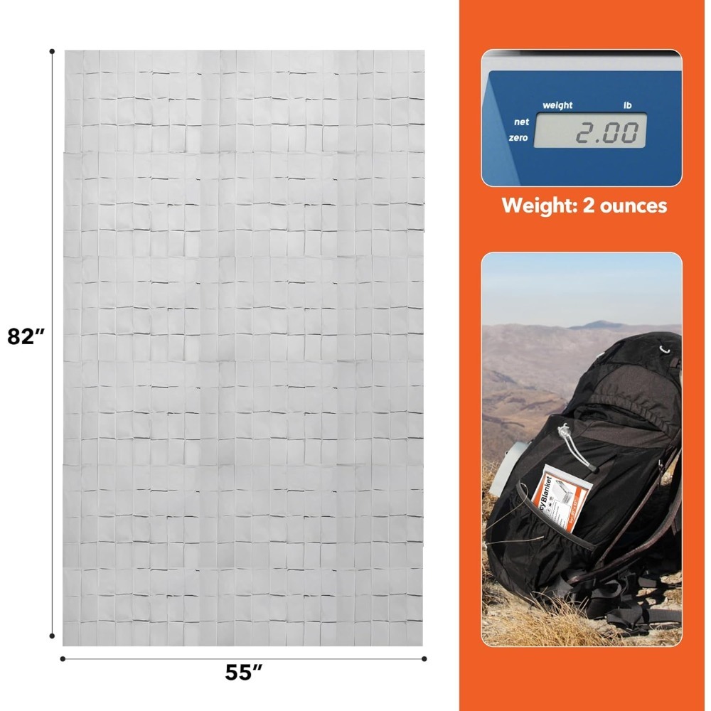 6 Pack Emergency Mylar Blanket - Survival Blanket Reflective recension och pris