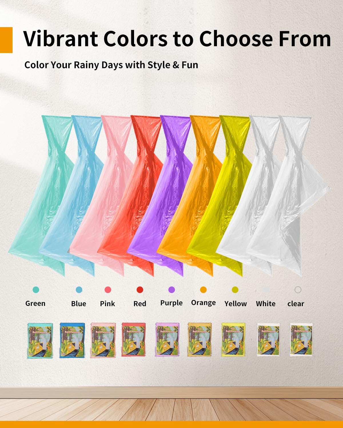 Extra Long Rain Ponchos for Ad - Emergency Poncho Rain recension och pris