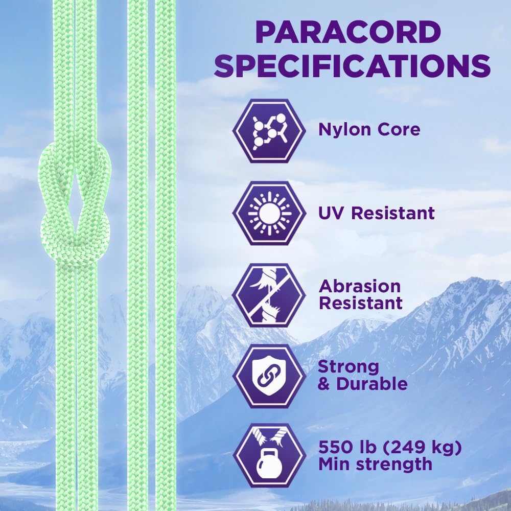 Reflective Paracord Rope 1000f - Para Cord 1000Ft recension och pris