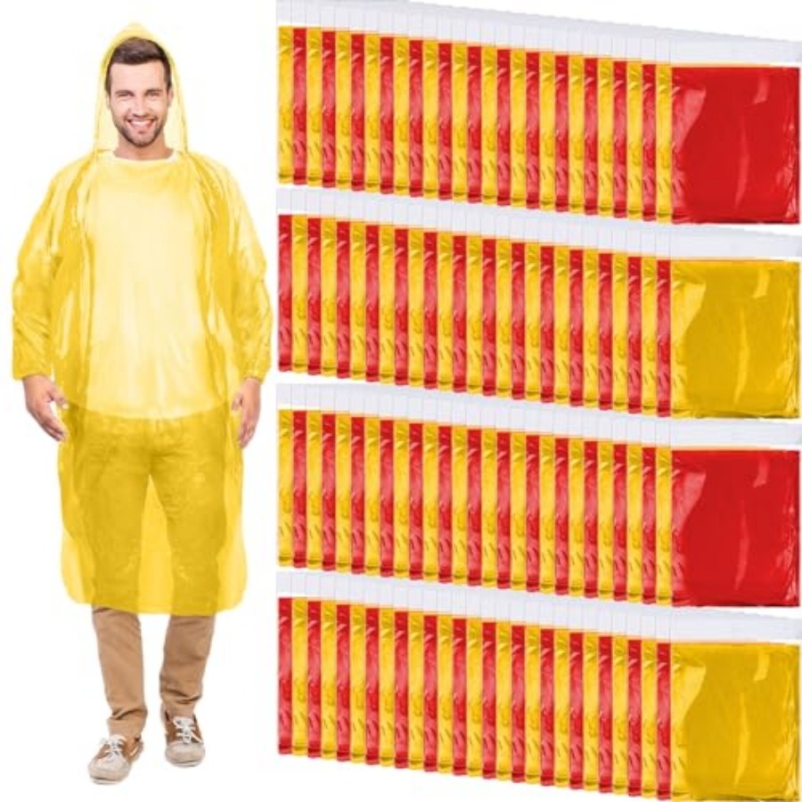 Handepo 100 Pack of Adult Rain - Emergency Poncho Rain recension och pris