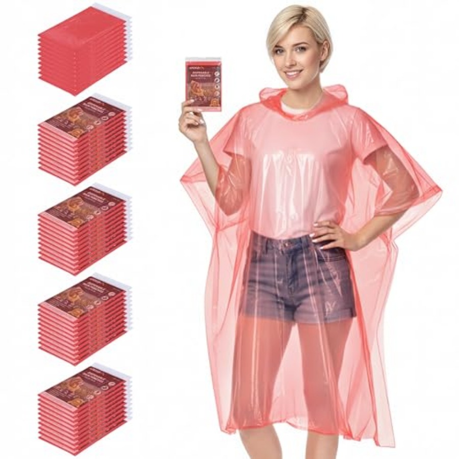APEXUP Disposable Rain Ponchos - Emergency Poncho Rain recension och pris