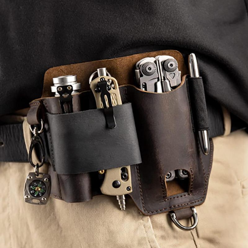 Men Leather EDCs Organizer She - Fire Starting Kit recension och pris
