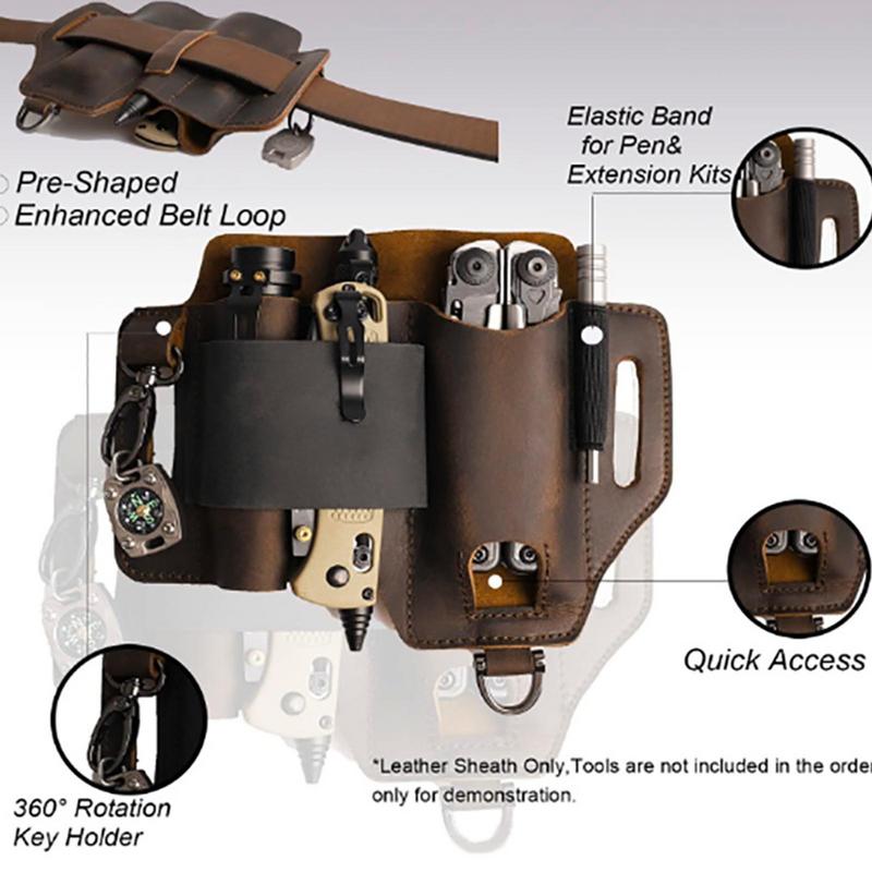 Men Leather EDCs Organizer She - Fire Starting Kit recension och pris