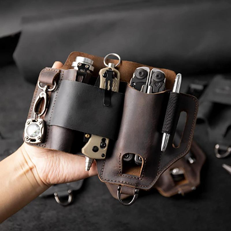 Men Leather EDCs Organizer She - Fire Starting Kit recension och pris