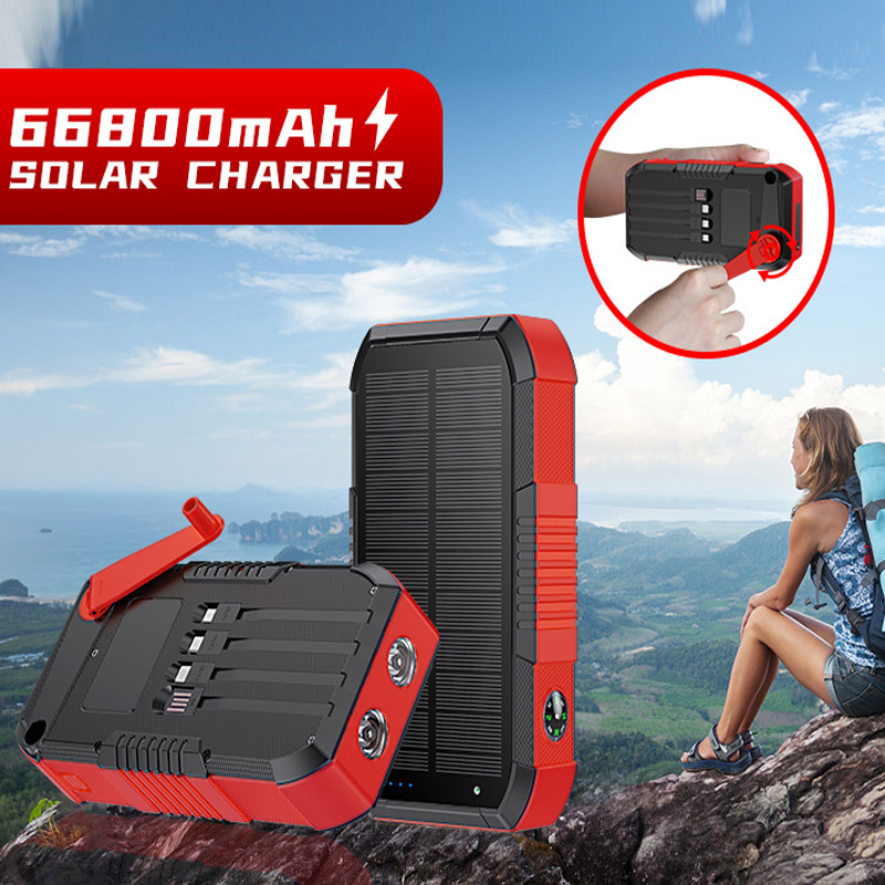 Hand Crank Solar Power Bank 66 - Solar Emergency Charger recension och pris