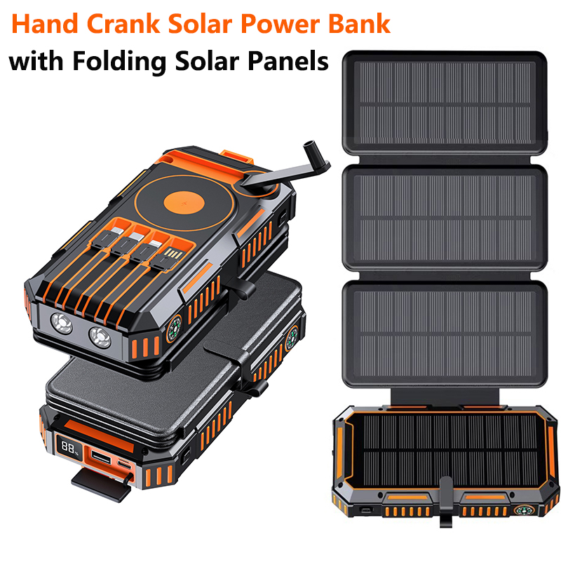 20000mAh Hand Crank Solar Powe - Solar Emergency Charger recension och pris