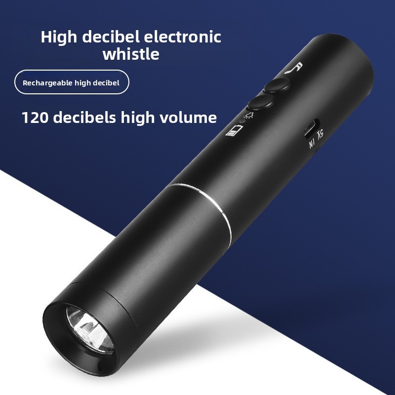 New LED Flashlight Electronic  - Emergency Whistle Loud recension och pris