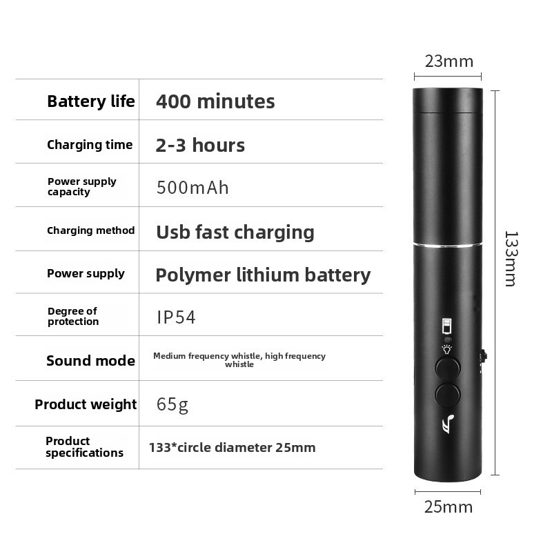 New LED Flashlight Electronic  - Emergency Whistle Loud recension och pris