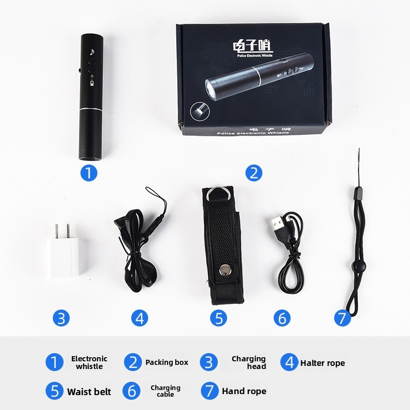 New LED Flashlight Electronic  - Emergency Whistle Loud recension och pris