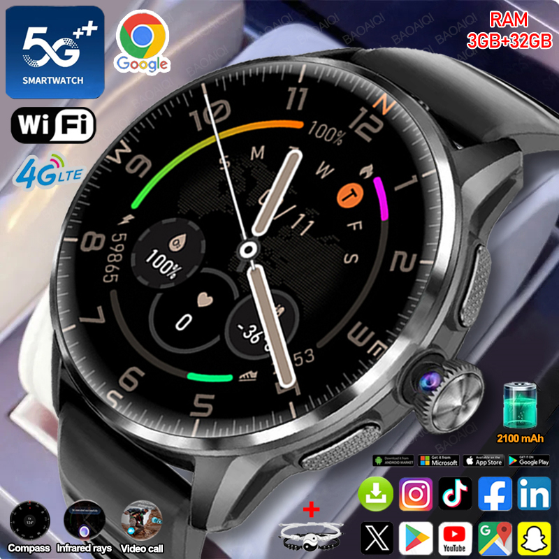5G/4G Full Network Smart Watch - Compass Lensatic recension och pris