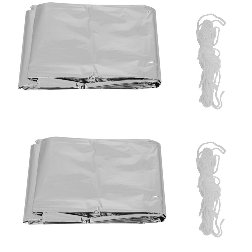 2 Pcs Durable Reflective Emerg - Survival Blanket Reflective recension och pris