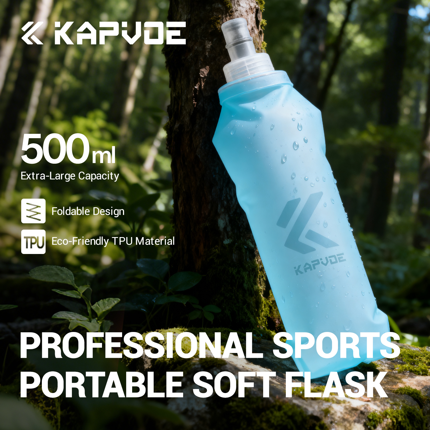 Kapvoe Soft Water Bottle Foldi - Water Bag Collapsible recension och pris