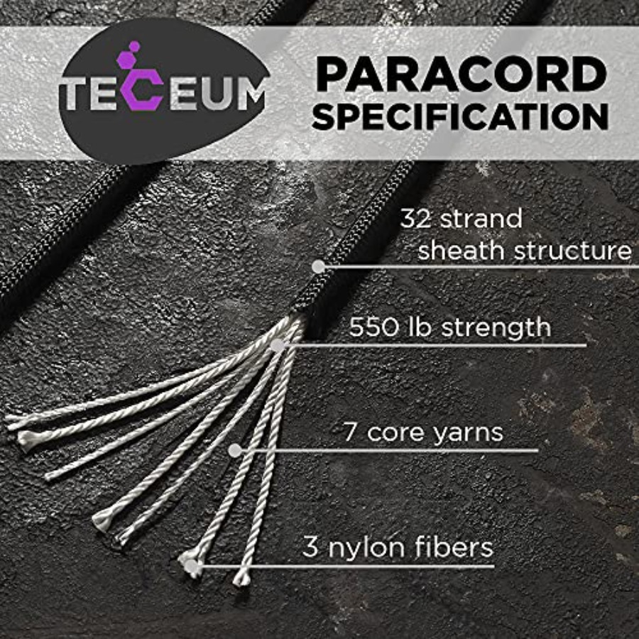 Paracord Type III 550 Basalt 1 - Para Cord 1000Ft recension och pris