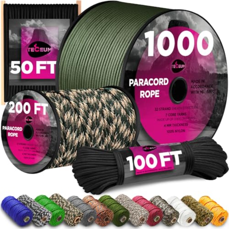 Paracord Rope 750 lb 1000ft/ 2 - Para Cord 1000Ft recension och pris