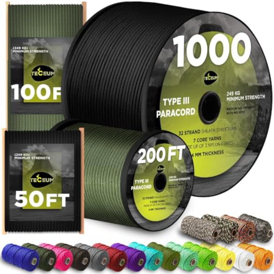 5/32 Paracord Rope 1000 1000ft - Para Cord 1000Ft recension och pris