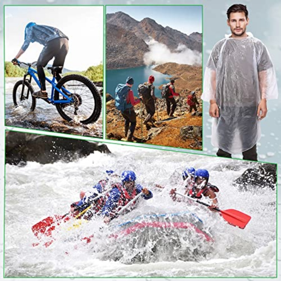 150 Pcs Disposable Rain Poncho - Emergency Poncho Rain recension och pris