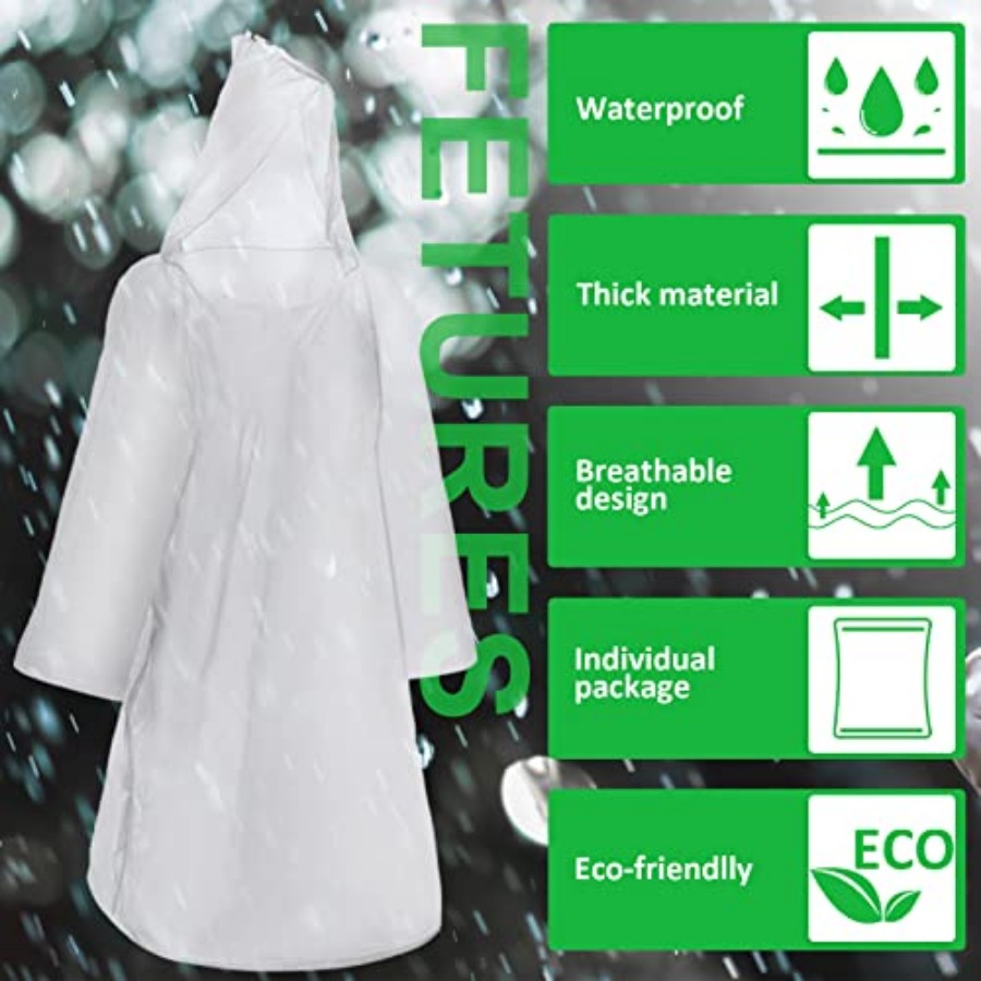 150 Pcs Disposable Rain Poncho - Emergency Poncho Rain recension och pris
