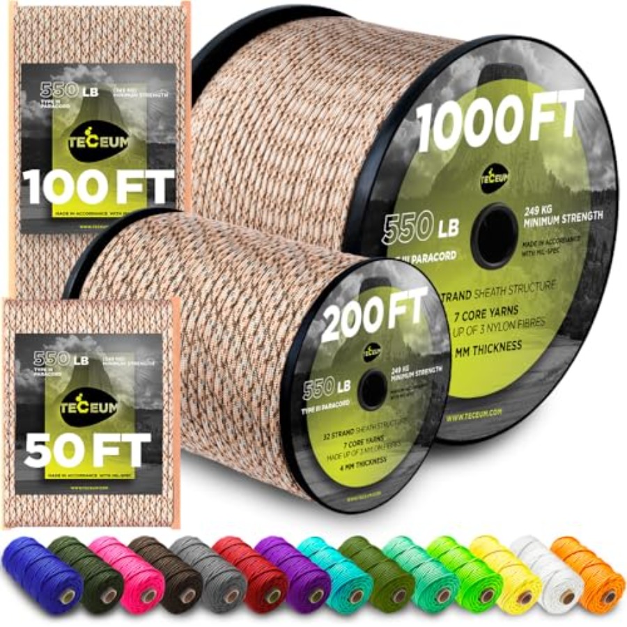 Paracord Type III 550 Desert C - Para Cord 1000Ft recension och pris