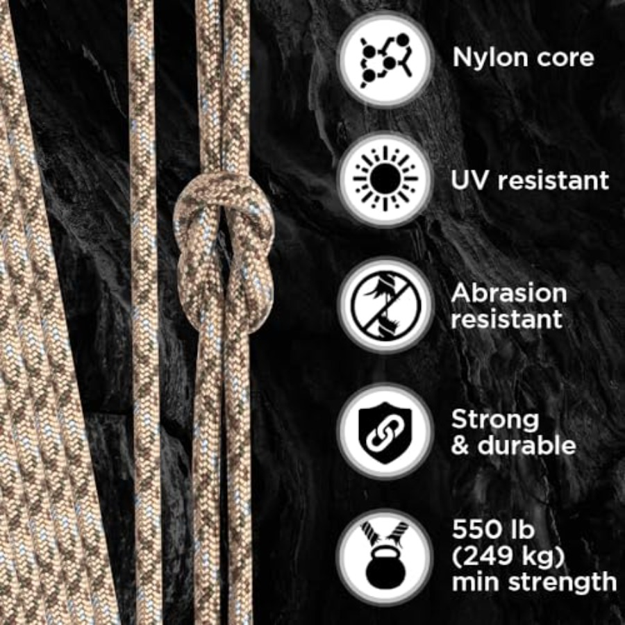 Paracord Type III 550 Desert C - Para Cord 1000Ft recension och pris