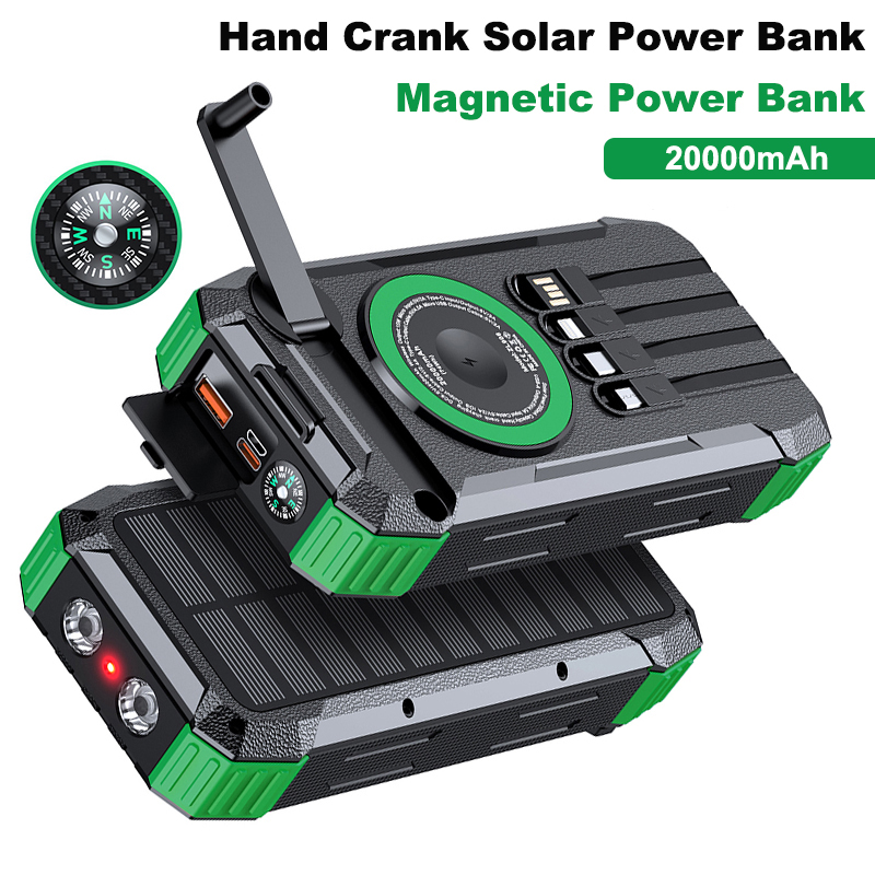 20000mAh Hand Crank Solar Powe - Solar Emergency Charger recension och pris