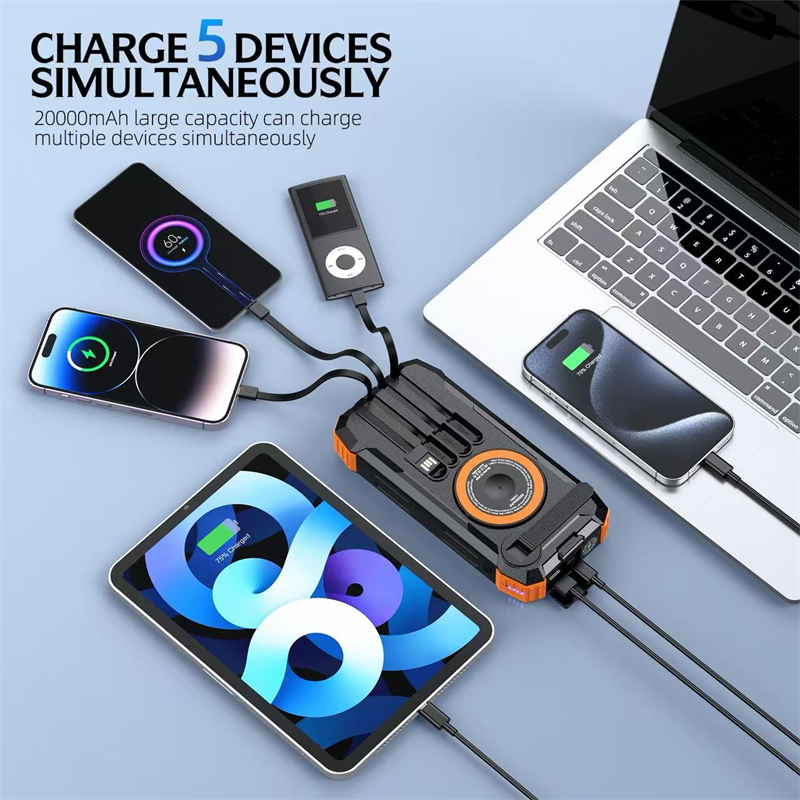 20000mAh Hand Crank Solar Powe - Solar Emergency Charger recension och pris